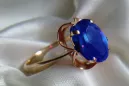 Žiedas Vintažinis stilius Sapyras Originalus 14k rožinio aukso vintage vrc206r